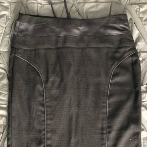Grey pencil skirt, below knee